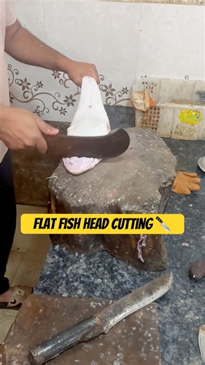 Flat fish head cutting 🔪🐟 | Clean & perfect cuts by expert