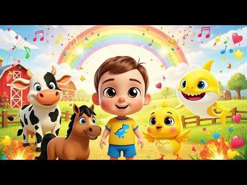 🐮🦈 Lola the Cow & Baby Shark Crash Old MacDonald's Barn! Ultimate Farm Party 🦈🐮