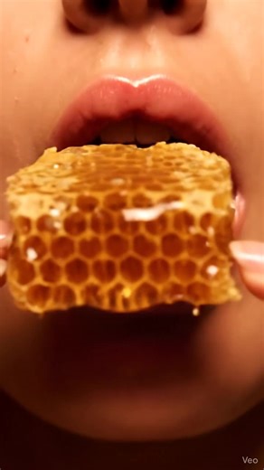 Soo satisfying 🤤 Honeycomb ASMR 🐝🍯 #asmr #asmrmukbangeatingsounds #asmrsounds #honeycomb #fyp