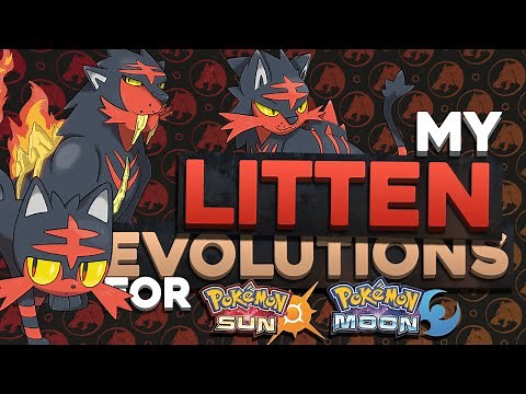 LITTEN EVOLUTION DESIGN CONCEPTS! | Pokemon Sun and Moon Starter Evolutions