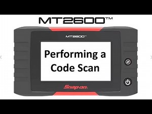 Performing a Code Scan | MT2600™ Training | Snap-on Diagnostics