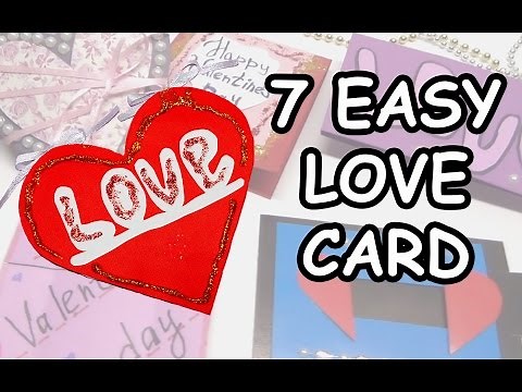 7 DIY LOVE greeting card making | DIY paper craft ideas | Ideas for valentine's day / Julia DIY