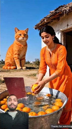 Thirsty woman swaps orange juice forFanta #ai#tree#orenge