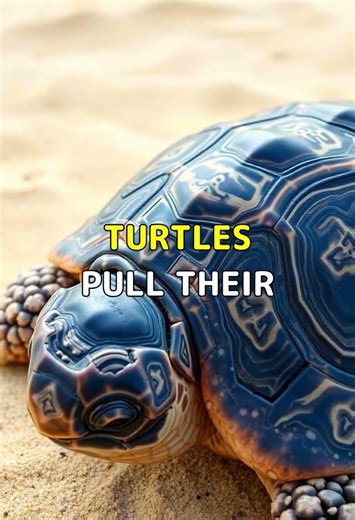 Why Turtles Pull Heads Inside Shells. #Shorts