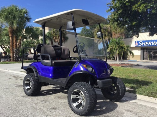 BLUE 2009 yamaha drive G29 48v 4 seat Passenger golf cart 12”rims lifted FAST | eBay