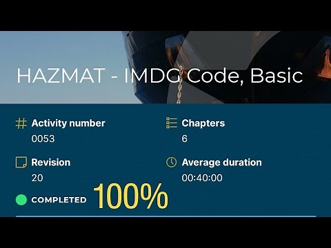 cbt #53 HAZMAT -IMDG CODE BASIC ASSESSMENT rev. 20