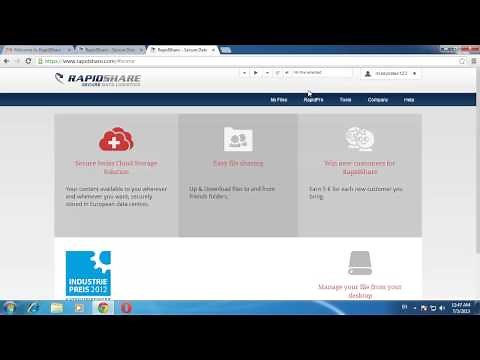 How to Upload Files to Rapidshare