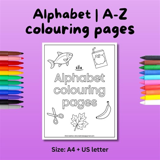 Alphabet Coloring Pages for Kids | Printable ABC Colouring Sheets | Classroom & Homeschool PDF - Etsy