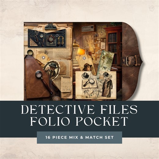 Folio Insert Mystery | Junk Journal Kit | Journal Printable | Detective Folio, Murder Mystery | Crime Junk Journal Mystery Case File - Etsy