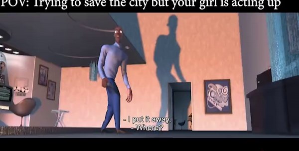 Lucius Best (Frozone) and Honey Best Funny Scene #theincredibles #frozone #meme #funny