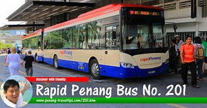 Rapid Penang Bus No. 201: Jetty to Paya Terubong via Air Itam