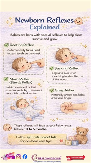 Newborn reflexes explained 👶✨