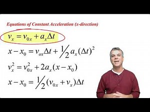 Equations of Constant Acceleration
