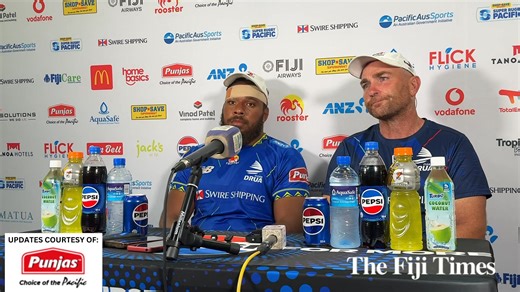 #FijiTimesSports | After match press conference with Swire Shipping Fijian Drua captain Tevita Ikanivere and head coach Glen Jackson. 🎥FANE LEDUA | The Fiji Times