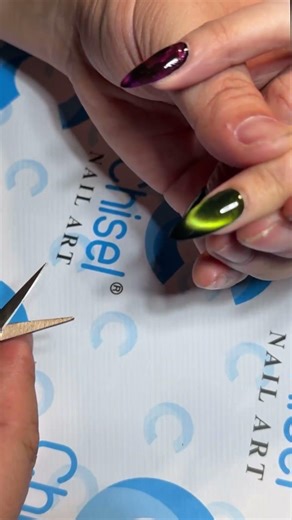 Cat eye nail design idea - Phong Tran Art