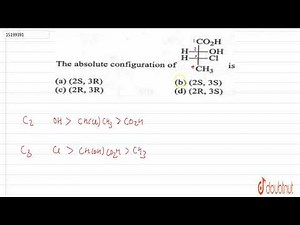 The absolute configuration of