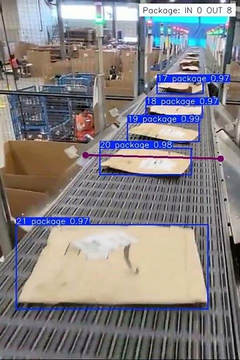 Real-Time Object Counting on Conveyor Belt | YOLO Object Tracking for Package Counting