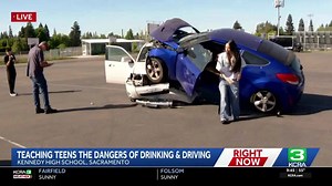 Sacramento students learn about drunk and distracted driving dangers with "Every 15 Minutes" program