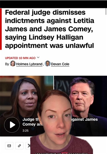 Breaking: cases against Comey and James thrown out by judge #news #breakingnews #fyp #trump #greenscreen