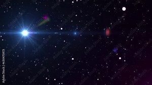 A leisurely animated backdrop moving through the expanse of outer space. Stars smoothly pass by the camera, with the core of the galaxy visible in the far distance.