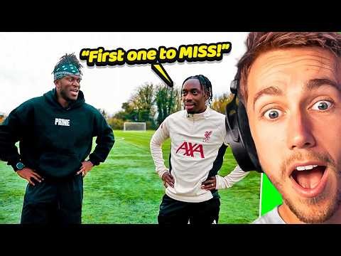 MINIMINTER REACTS TO CRAZY FOOTBALL CHALLENGES VS KSI!
