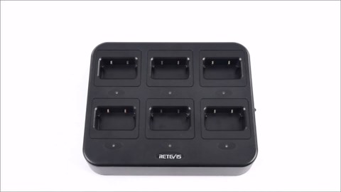 Retevis RT21H 2 Way Radio Long Range, Walkie Talkies for Adults, Hidden Display, Heavy Duty Rechargeable Two Way Radios with Six-Way Charger, for Manufacturing Education Security(6 Pack)