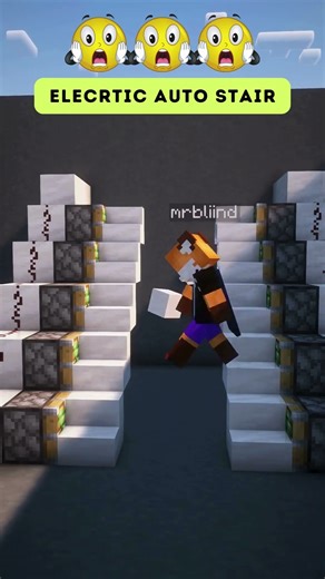 Auto stair building in Minecraft 🪜 | automatic stairs Minecraft | #minecraft @BlindGaming0369