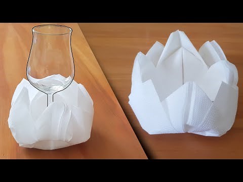 Paper napkin folding - LOTUS FLOWER