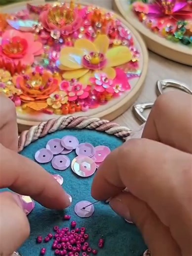 fleur 3D #beading #perlage #foruyou #foryoupage❤️❤️