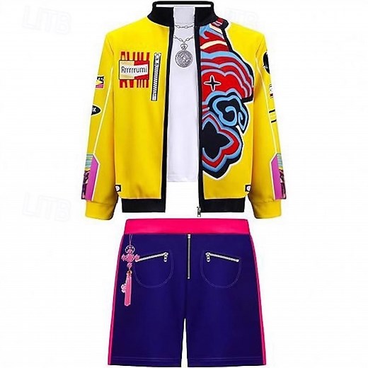 Korean Idol Inspired Idol Pop Star Costume Fancy Dress Virtual Idol Movie Cosplay for Girls' Kids Halloween Carnival Performance Comic Con Anime Expo 2025