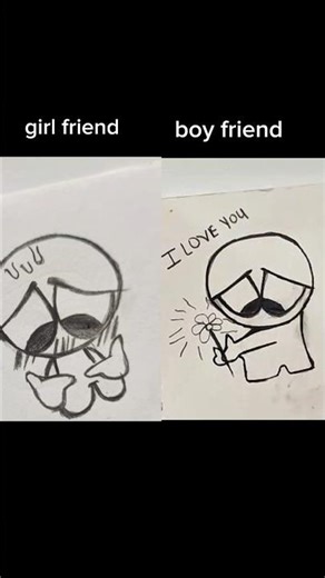 Boyfriend & Girlfriend Cute drawing 💞 #shorts