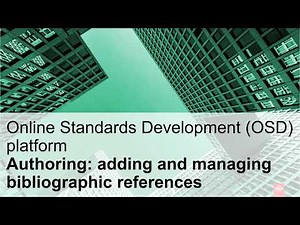 Authoring: creating and managing bibliographic references