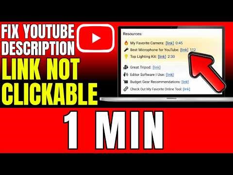 How To Fix YouTube Description Link Not Clickable (2026)