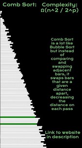 Comb Sort #sortingalgorithms #coding #satisfying #programmingfundamentals #sort #computerscience