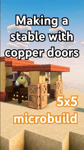 Using copper doors for a stable build? #minecraft
