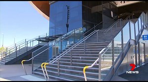 Perth's new stadium station is officially open for business...but those well enough to walk had better get used to using their feet to get around it. DETAILS| http://bit.ly/2AkwDSO | 7NEWS Perth