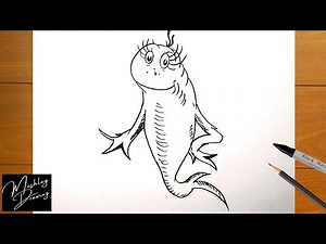 How to Draw Blue Fish from Dr. Seuss Characters