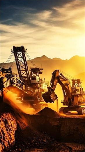 Epic Heavy Machinery at Work | Drone Mining Shot 🚜🔥 #shorts #excavator #heavymachinery