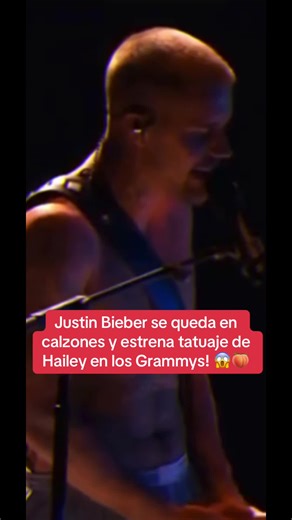 Justin Bieber lo hizo de nuevo! 🔥 El regreso más viral de los Grammys: sin ropa pero con un tatuaje gigante de Hailey en la espalda. #BieberGrammys #JustinBieber #HaileyBieber #Tattoo #Trend