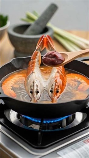 ASMR Giant River Prawn Tom Yum | Rustic Thai Cooking 🦐🔥