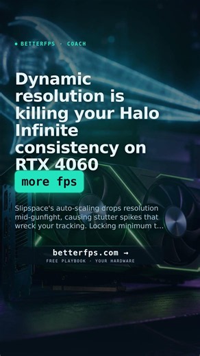 Dynamic resolution is killing your Halo Infinite consistency on RTX 4060