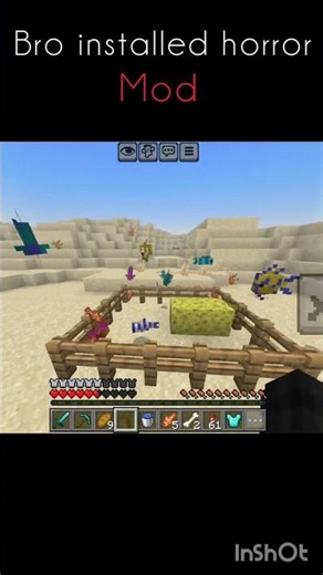Bro installed horror Mod 🥀🥀 #minecraft #gaming #1_21update #memes