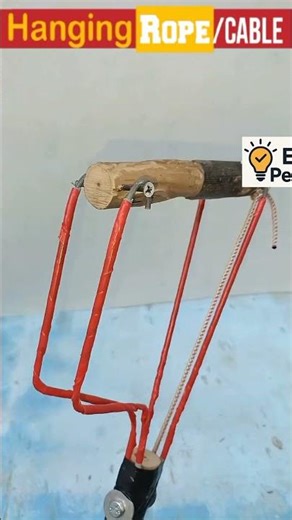 Genius Rope & Cable Hanging Trick 🔥 | Smart Hack for High Places