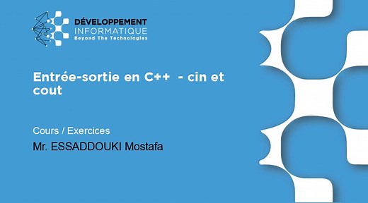 Entrée-sortie en C    - cin et cout