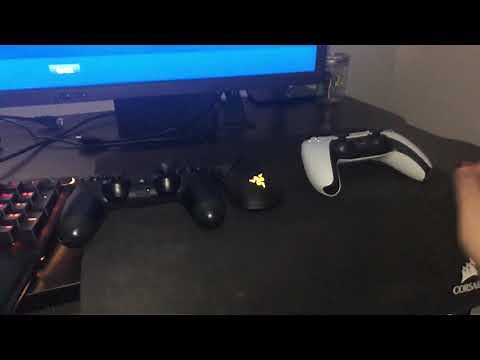 What happens when you connect a ps5 controller to a 8bitdo adapter on pc?