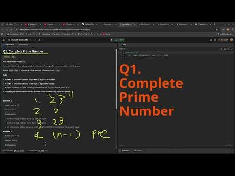 Leetcode Biweekly Contest 171 Q1. Complete Prime Number #python #dsa