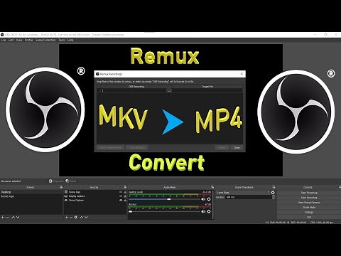 How to convert mkv to mp4 using OBS studio | Remux recordings OBS studio