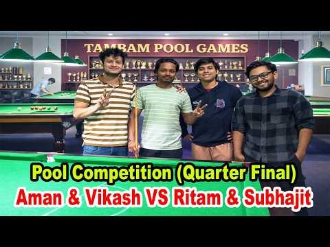 Pool Competition 2026 🎱 1st Match (Quarter Final) 🏆 Aman & Vikash VS Ritam & Subhajit 🎯 01/02/2026