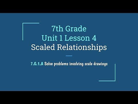 7th Grade Unit 1 Lesson 4 - Scaled Relationships