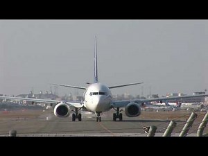 午後の福岡空港[7] SKYMARK 737-800 [HD画質]